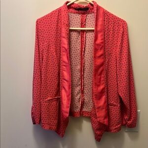 Maurices Coral Patterned light weight Blazer size large
